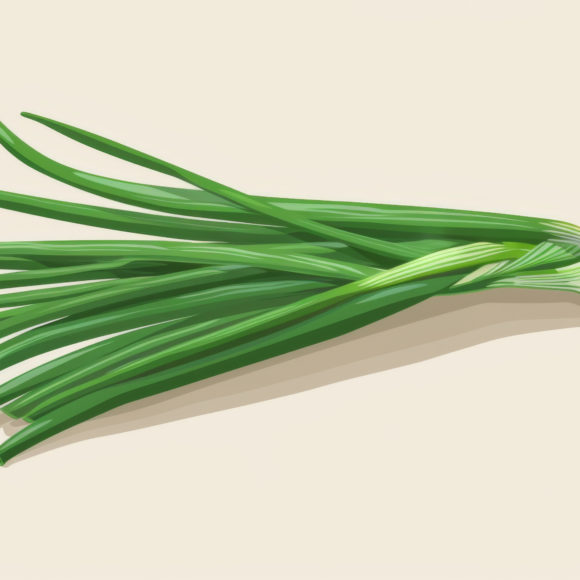 illustration fresh green onion highlighting its green stalks white bulb against light background 580x580