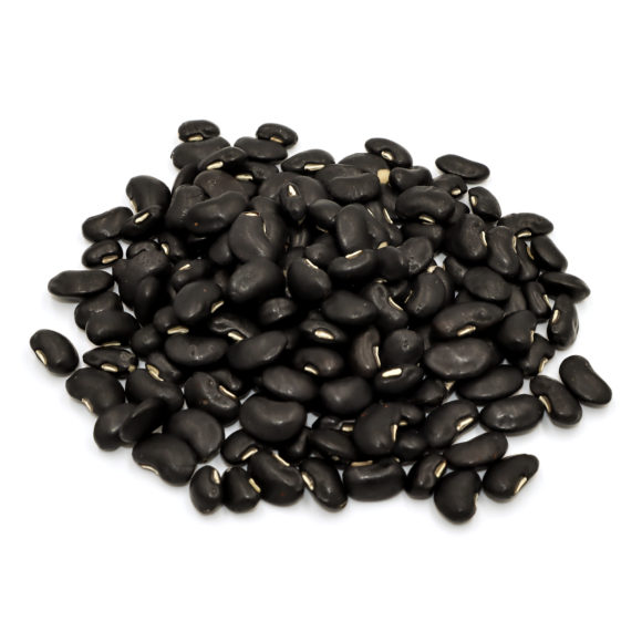 black bean seeds pile white background 580x580